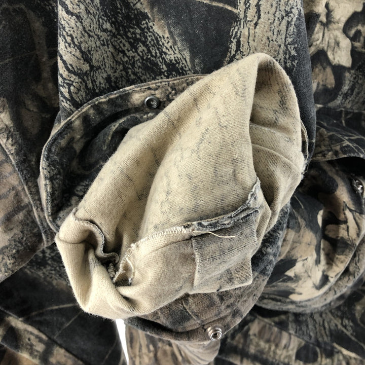 80'S Mossy Oak Camouflage Pattern Real Tree Camo Cotton Jacket Men's XL Vintage cotton Khaki type Vintage Second Hand
