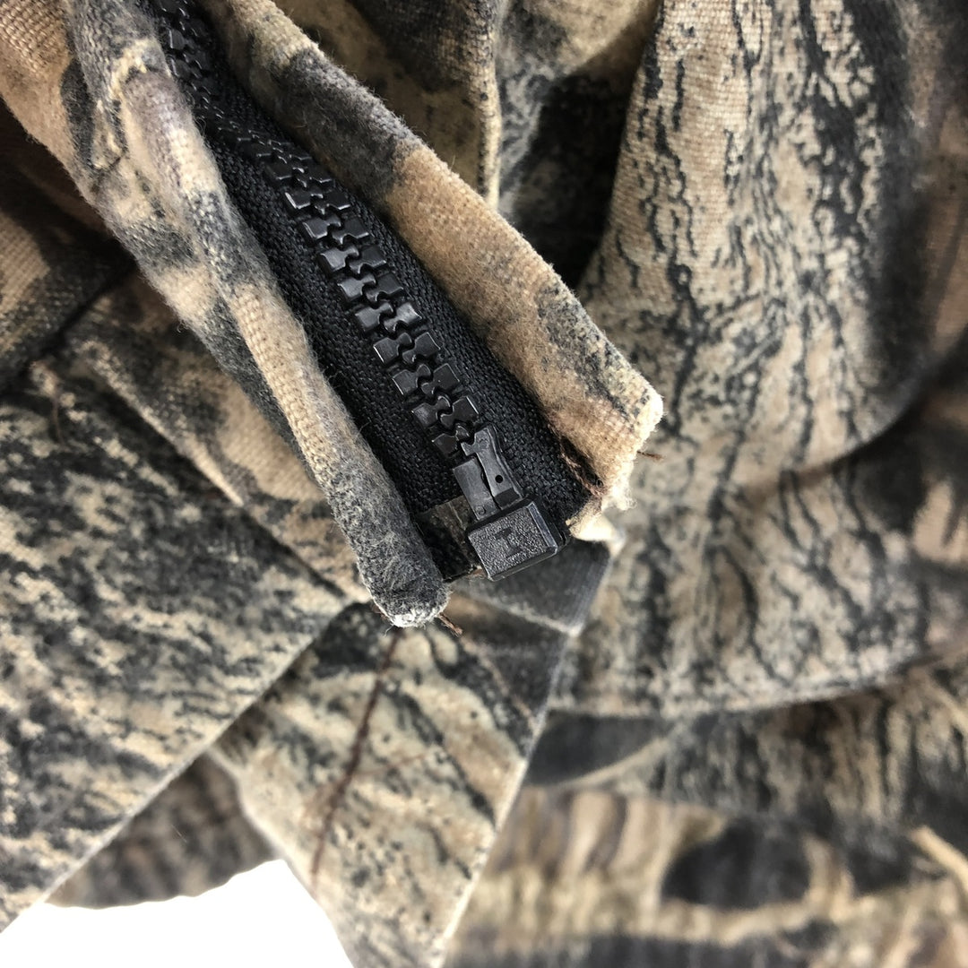 80'S Mossy Oak Camouflage Pattern Real Tree Camo Cotton Jacket Men's XL Vintage cotton Khaki type Vintage Second Hand