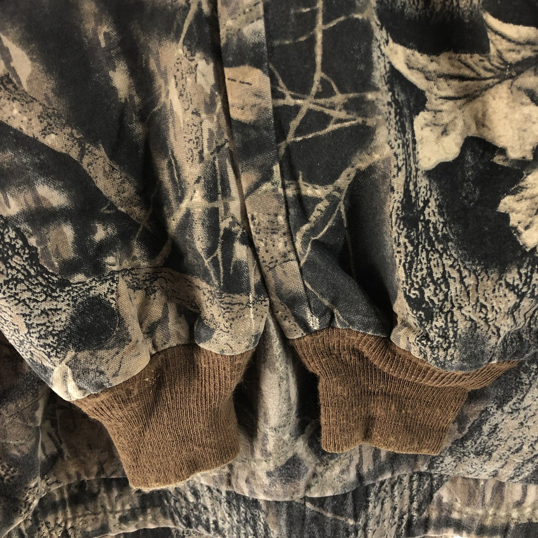 80'S Mossy Oak Camouflage Pattern Real Tree Camo Cotton Jacket Men's XL Vintage cotton Khaki type Vintage Second Hand