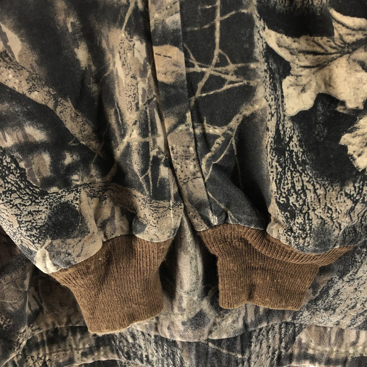 80'S Mossy Oak Camouflage Pattern Real Tree Camo Cotton Jacket Men's XL Vintage cotton Khaki type Vintage Second Hand