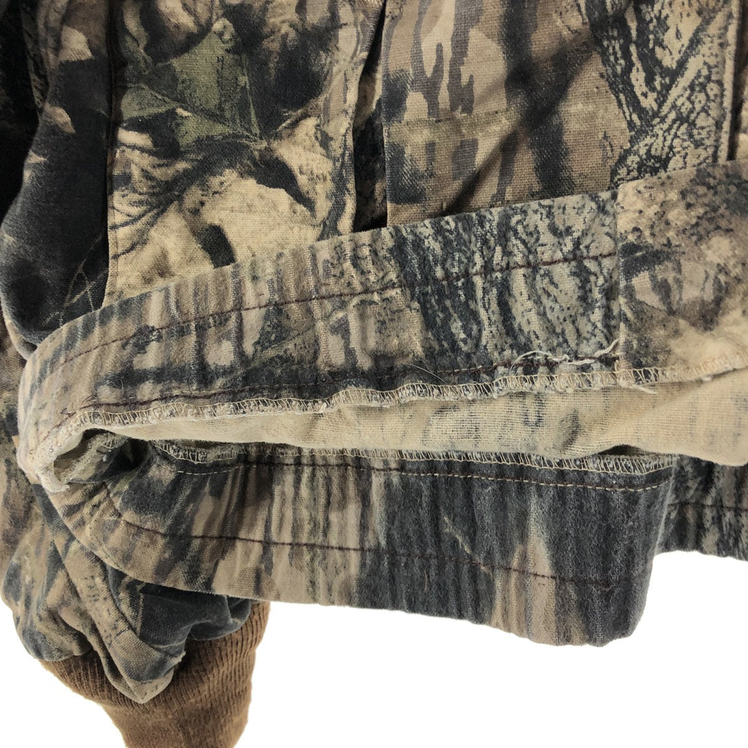 80'S Mossy Oak Camouflage Pattern Real Tree Camo Cotton Jacket Men's XL Vintage cotton Khaki type Vintage Second Hand