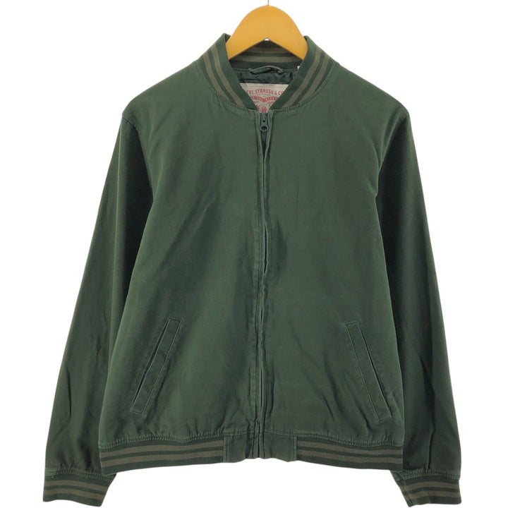 Levi's Cotton Varsity Jacket, Men's Size L cotton Green type dark green Vintage Second Hand