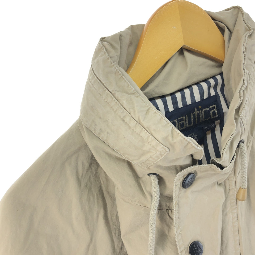Vintage 80s-90'S NAUTICA cotton jacket, men's XL size cotton Beige type Vintage Second Hand