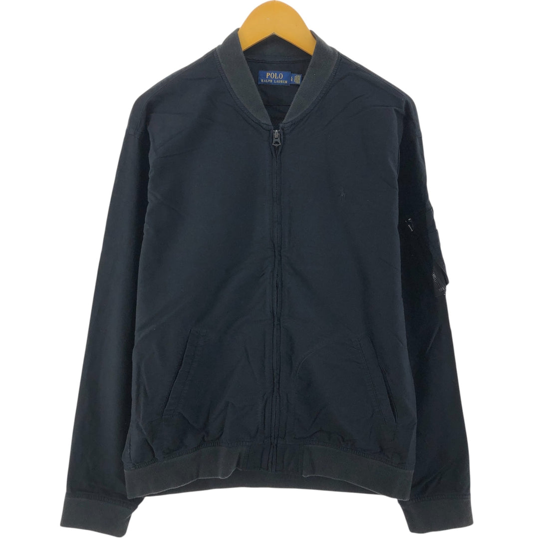 Ralph Lauren POLO RALPH LAUREN Cotton Blouson Men's L size cotton black type Vintage Second Hand