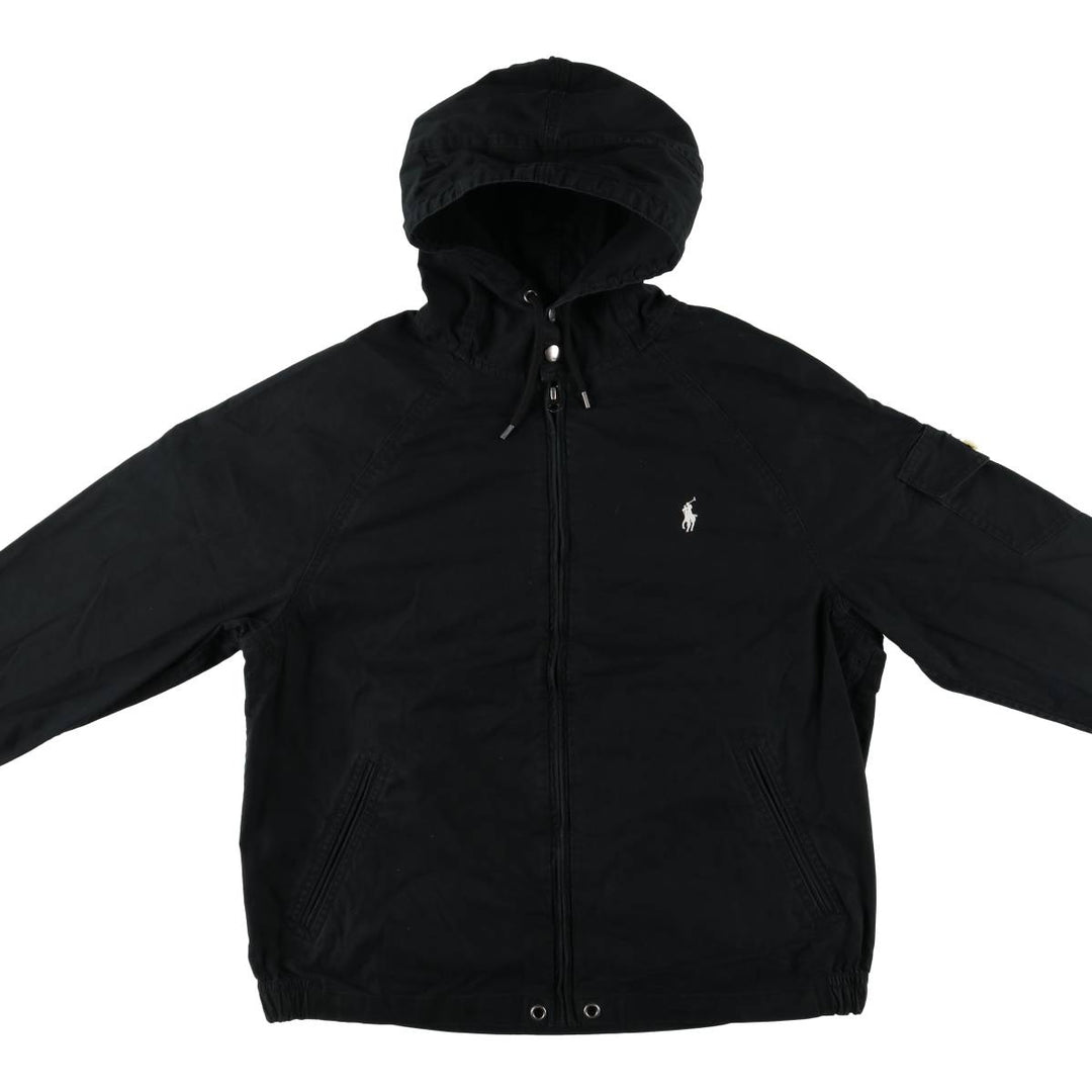 Ralph Lauren POLO RALPH LAUREN cotton hoodie, men's size L cotton black type Vintage Second Hand