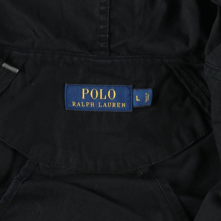 Ralph Lauren POLO RALPH LAUREN cotton hoodie, men's size L cotton black type Vintage Second Hand