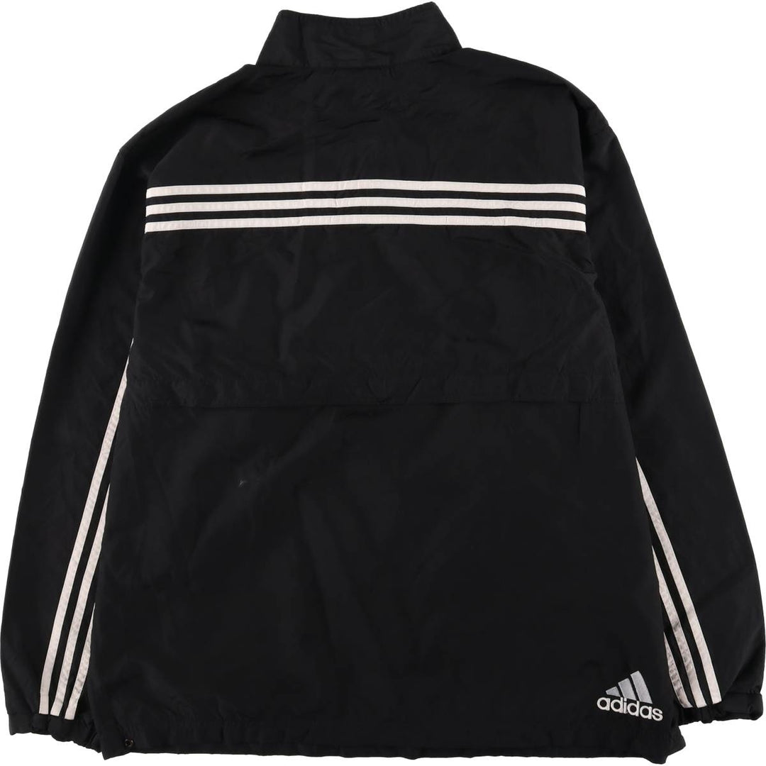 90s~00'S Adidas Half Snap Warm-up Pullover Men's L size polyester black type Vintage Second Hand