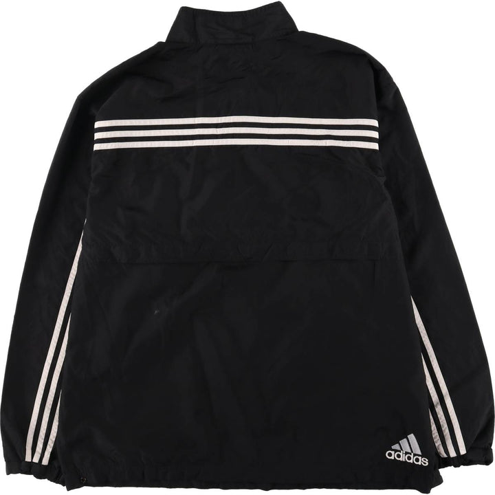 90s~00'S Adidas Half Snap Warm-up Pullover Men's L size polyester black type Vintage Second Hand
