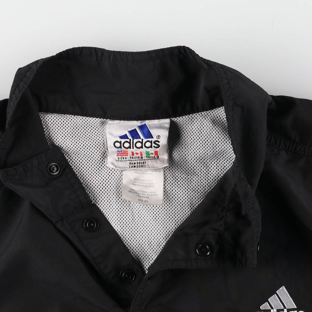 90s~00'S Adidas Half Snap Warm-up Pullover Men's L size polyester black type Vintage Second Hand