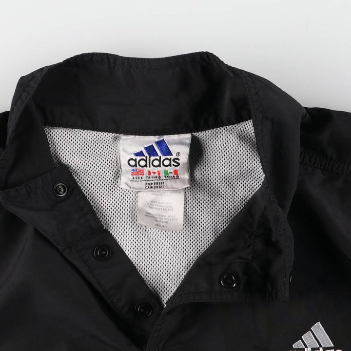 90s~00'S Adidas Half Snap Warm-up Pullover Men's L size polyester black type Vintage Second Hand