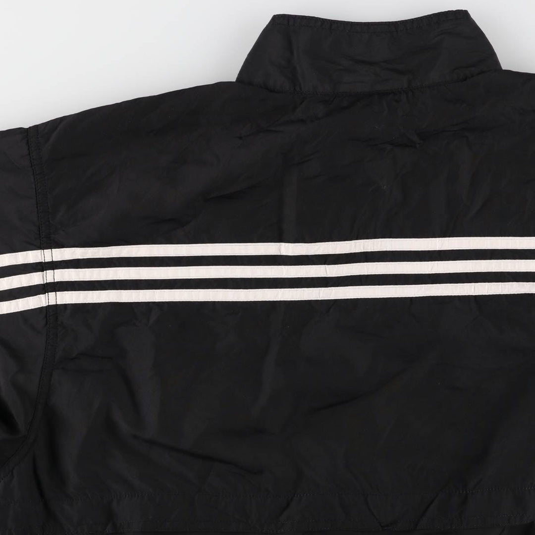 90s~00'S Adidas Half Snap Warm-up Pullover Men's L size polyester black type Vintage Second Hand