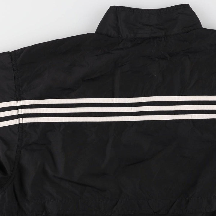 90s~00'S Adidas Half Snap Warm-up Pullover Men's L size polyester black type Vintage Second Hand