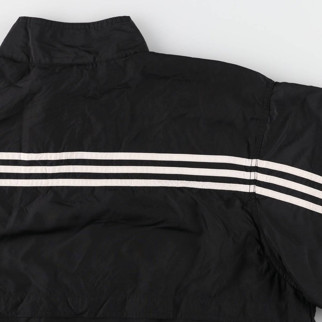 90s~00'S Adidas Half Snap Warm-up Pullover Men's L size polyester black type Vintage Second Hand