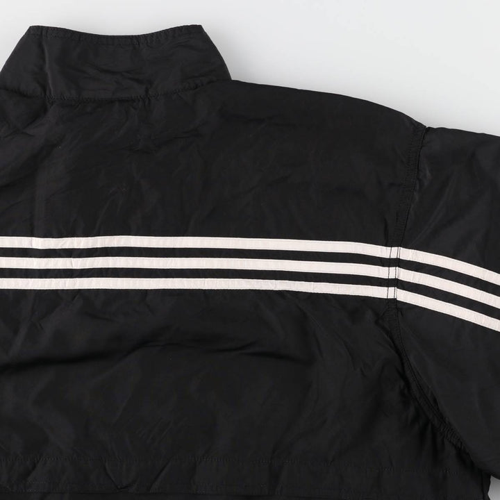 90s~00'S Adidas Half Snap Warm-up Pullover Men's L size polyester black type Vintage Second Hand