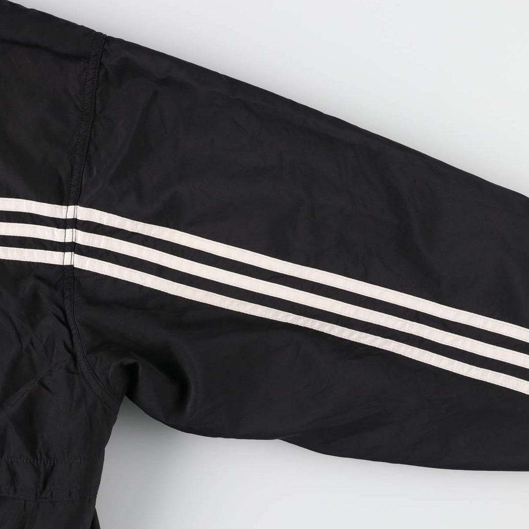 90s~00'S Adidas Half Snap Warm-up Pullover Men's L size polyester black type Vintage Second Hand
