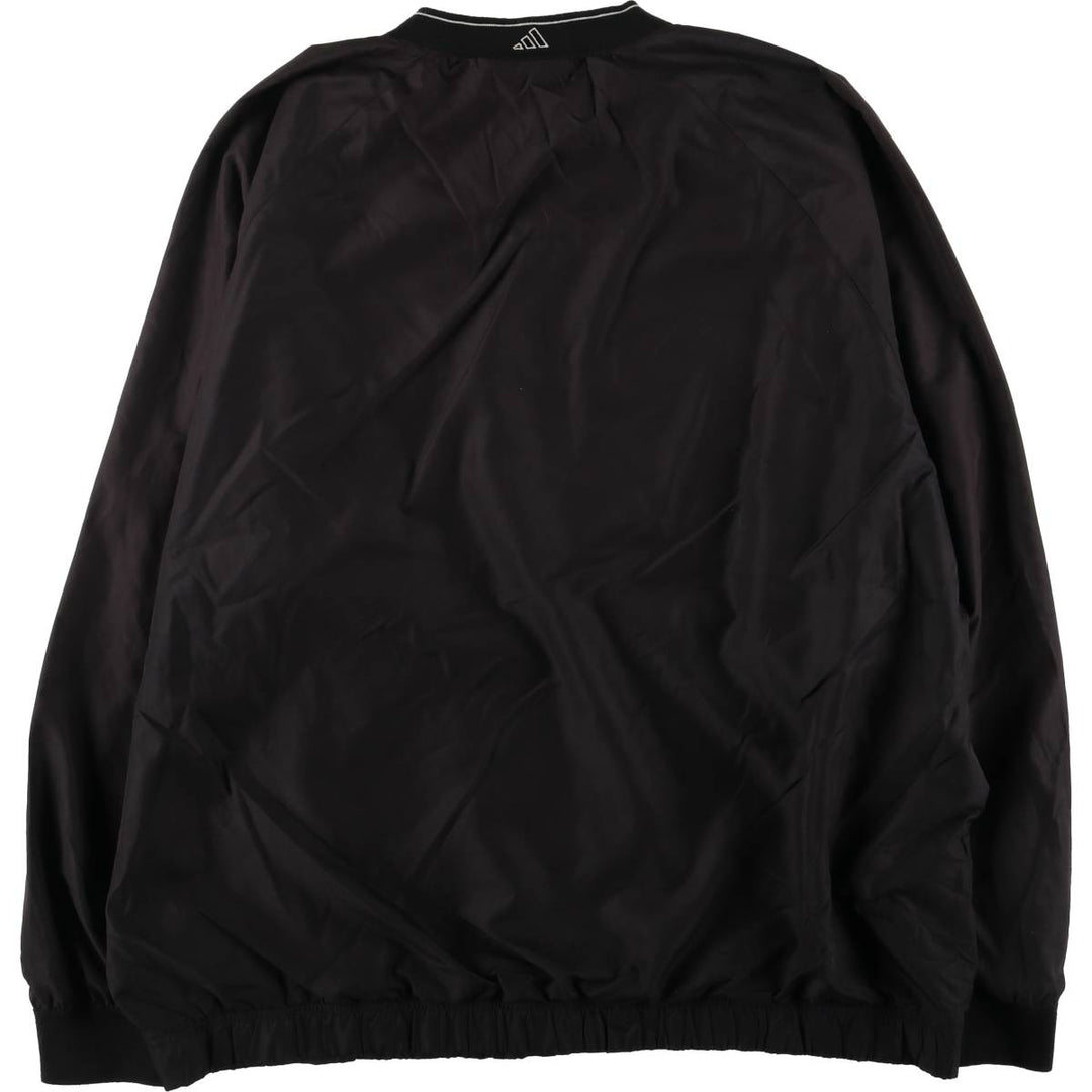 90'S Adidas Golf V-neck warm-up pullover, men's XXL size, vintage polyester black type Vintage Second Hand