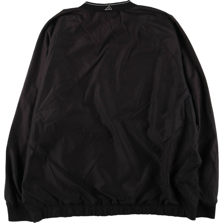 90'S Adidas Golf V-neck warm-up pullover, men's XXL size, vintage polyester black type Vintage Second Hand
