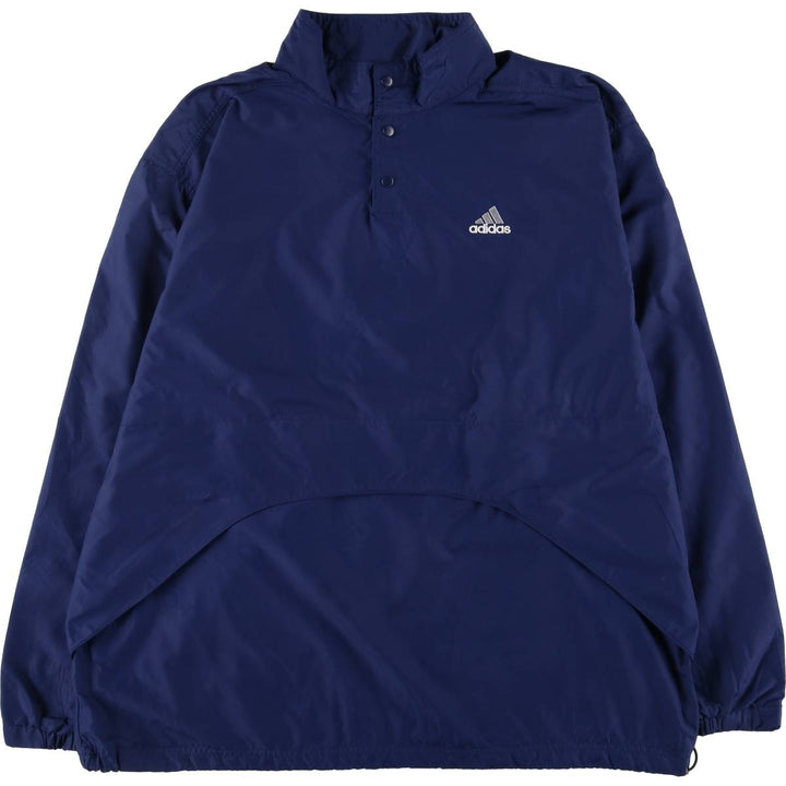 90s~00'S Adidas Half Snap Warm-up Pullover Men's XL unclear blue type Vintage Second Hand