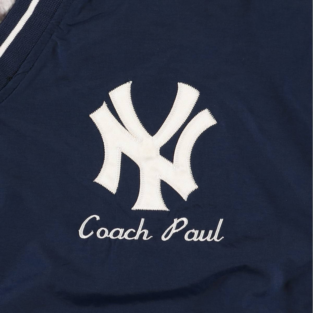 Rawlings MLB NEW YORK YANKEES New York Yankees V-neck warm-up pullover, men's XXL size unclear navy blue type Vintage Second Hand
