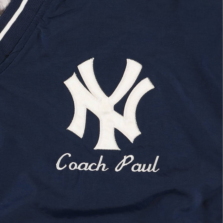 Rawlings MLB NEW YORK YANKEES New York Yankees V-neck warm-up pullover, men's XXL size unclear navy blue type Vintage Second Hand