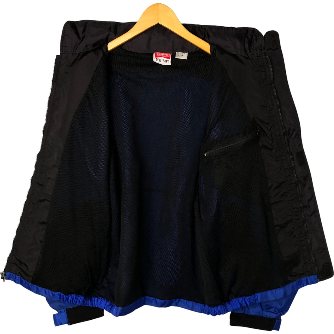 90'S Marlboro Mountain Jacket, Shell Jacket, Men's L size, Vintage Nylon blue type Vintage Second Hand