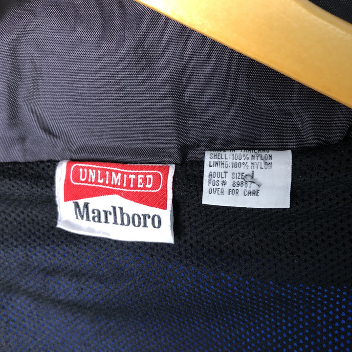 90'S Marlboro Mountain Jacket, Shell Jacket, Men's L size, Vintage Nylon blue type Vintage Second Hand