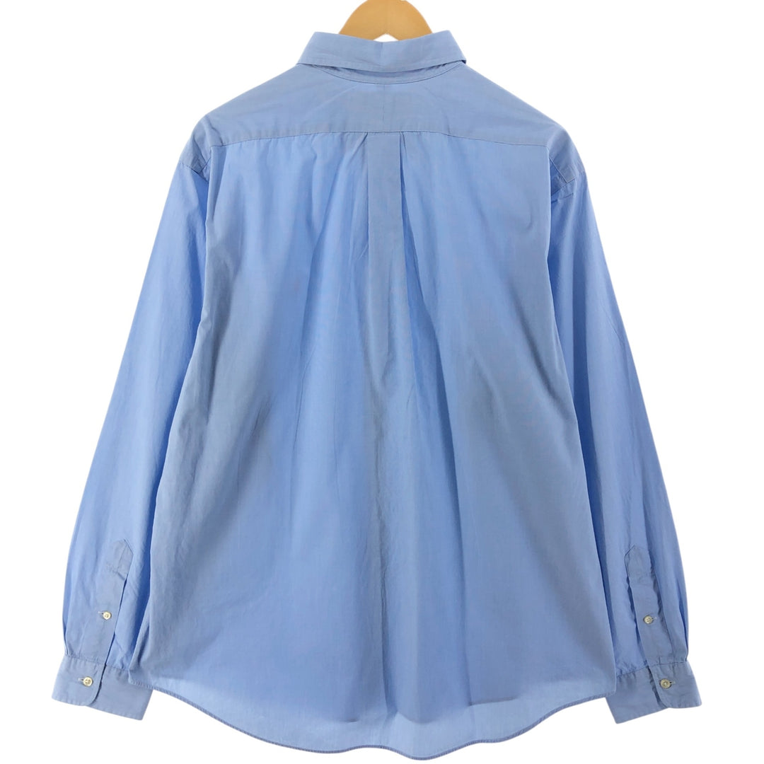 Ralph Lauren CUSTOM FIT long sleeve button down shirt, men's XL size cotton Blue type light blue Vintage Second Hand