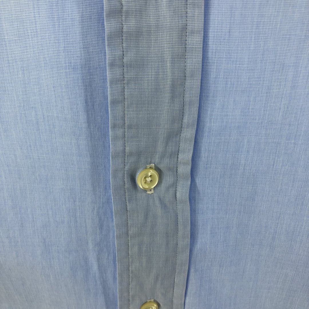 Ralph Lauren CUSTOM FIT long sleeve button down shirt, men's XL size cotton Blue type light blue Vintage Second Hand
