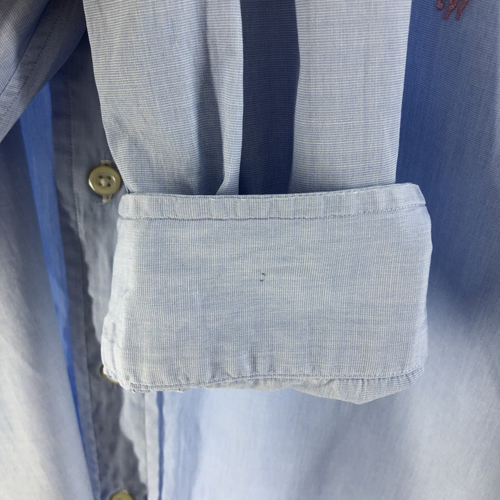 Ralph Lauren CUSTOM FIT long sleeve button down shirt, men's XL size cotton Blue type light blue Vintage Second Hand