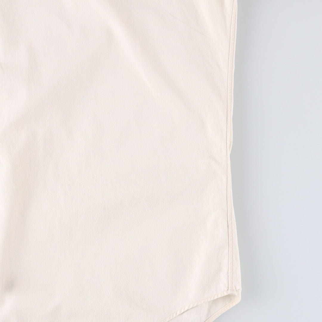 Ralph Lauren long sleeve button down shirt, men's size L cotton ivory Vintage Second Hand