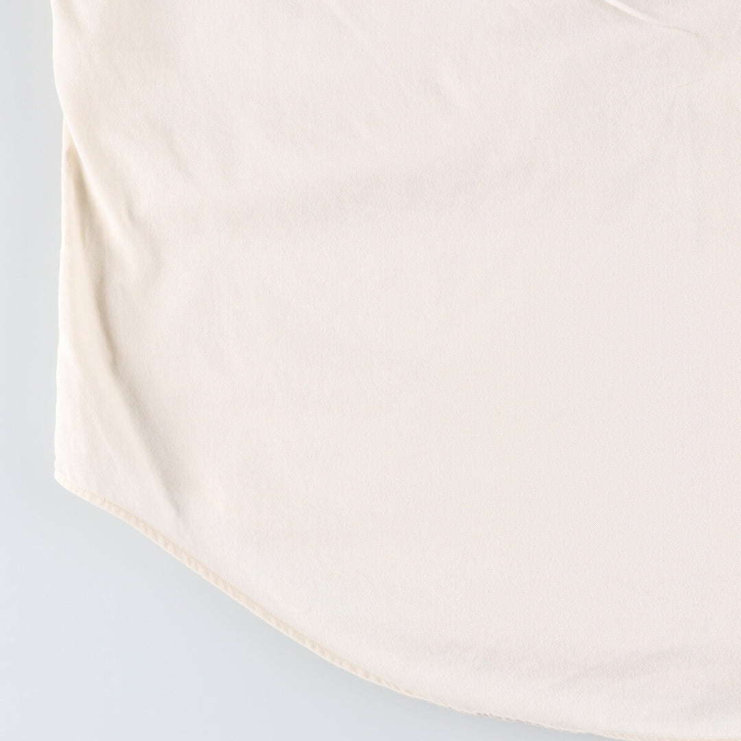 Ralph Lauren long sleeve button down shirt, men's size L cotton ivory Vintage Second Hand