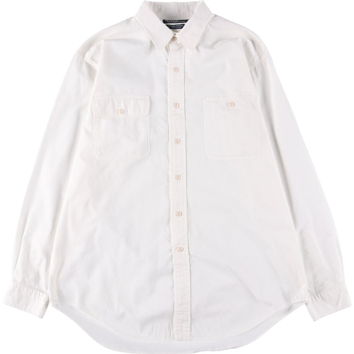 Ralph Lauren POLO by Ralph Lauren DUNGAREE WORKSHIRT Long sleeve cotton shirt Men's size L cotton white type Vintage Second Hand