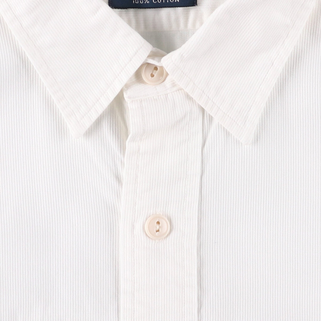 Ralph Lauren POLO by Ralph Lauren DUNGAREE WORKSHIRT Long sleeve cotton shirt Men's size L cotton white type Vintage Second Hand