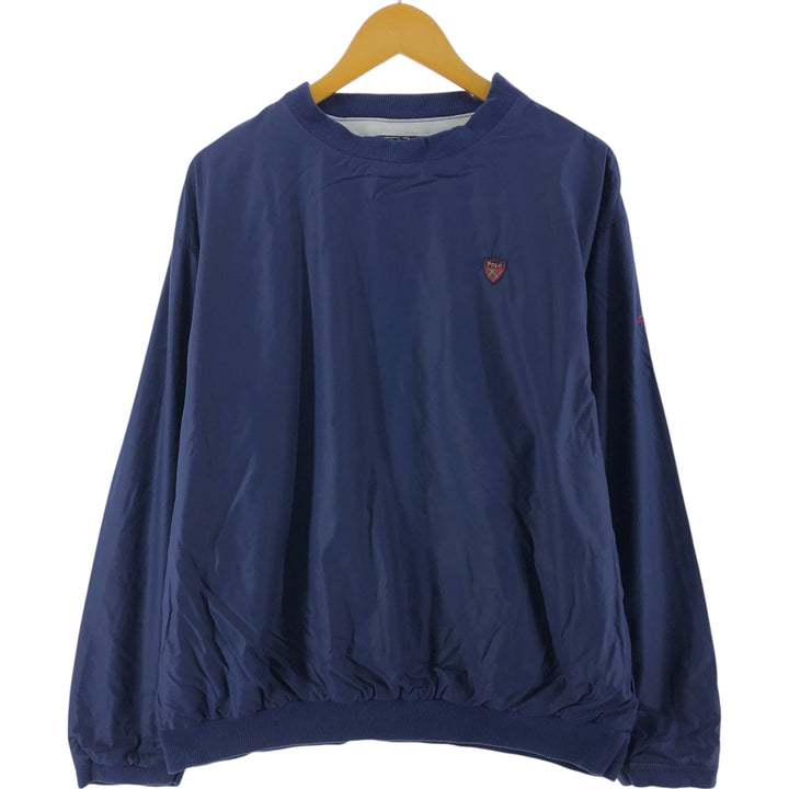90'S Ralph Lauren POLO by Ralph Lauren nylon pullover made in USA, men's size L, vintage Nylon navy blue type Vintage Second Hand