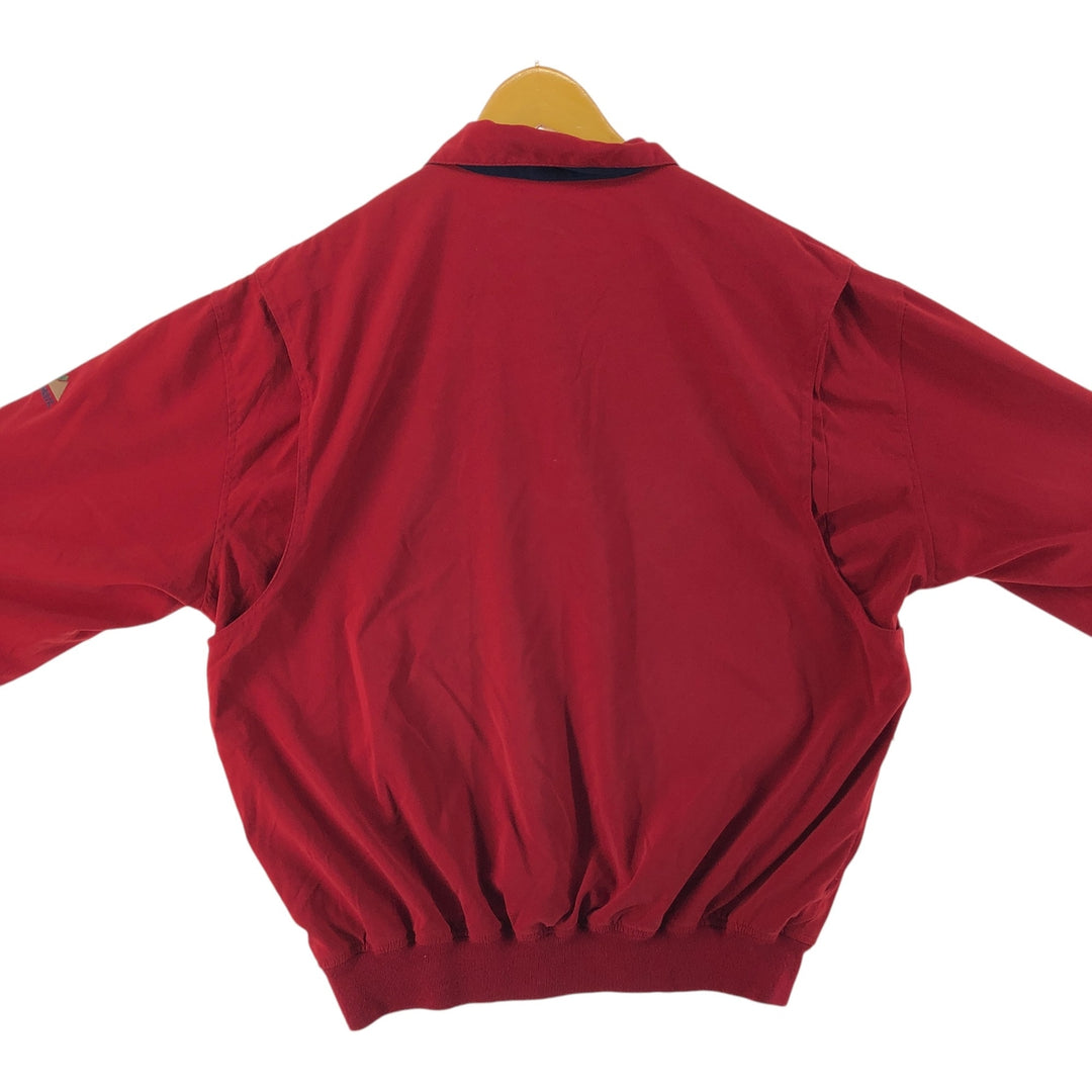 Ralph Lauren POLO GOLF Polo Golf Half Snap Collar Warm-up Pullover Men's Size L polyester red type Vintage Second Hand