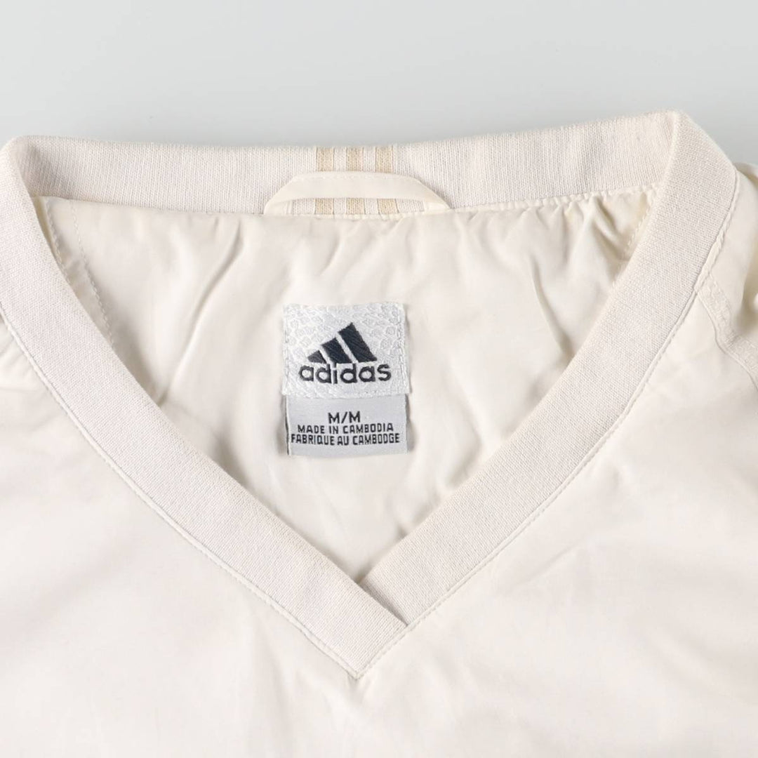 2000'S adidas CLIMASHELL WIND V-neck warm-up pullover, men's size M polyester white type Vintage Second Hand