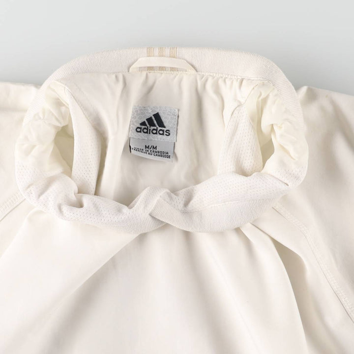 2000'S adidas CLIMASHELL WIND V-neck warm-up pullover, men's size M polyester white type Vintage Second Hand