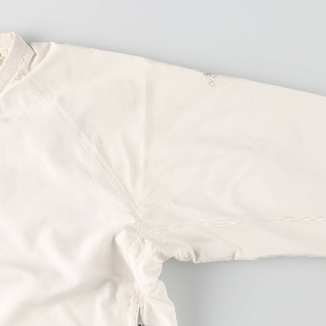 2000'S adidas CLIMASHELL WIND V-neck warm-up pullover, men's size M polyester white type Vintage Second Hand