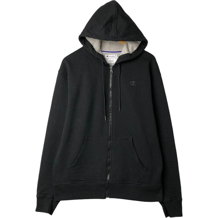 Champion Authentic Athleticwear Sweat Full Zip Hoodie, Men's Size L cotton black type Vintage Second Hand