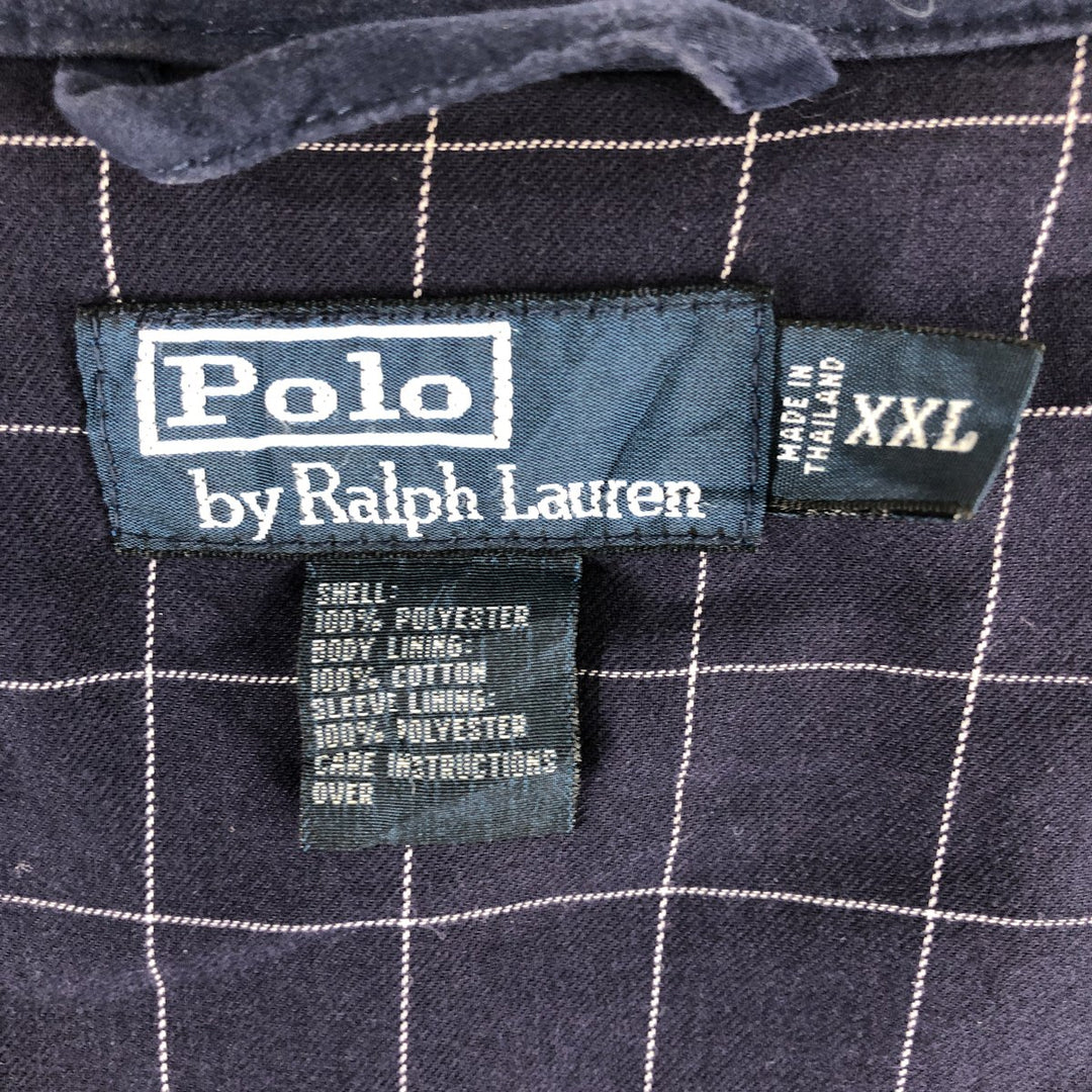 Ralph Lauren POLO by Ralph Lauren Swing Top Sports Jacket Men's XXL polyester navy blue type Vintage Second Hand