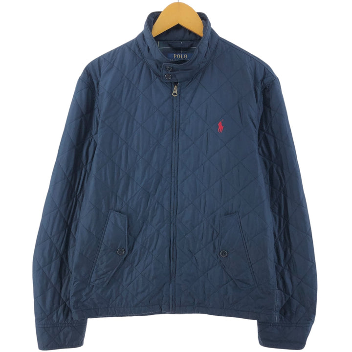 Ralph Lauren POLO RALPH LAUREN Quilted Harrington Jacket Swing Top Men's M polyester navy blue type Vintage Second Hand