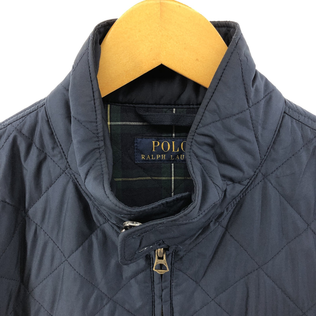 Ralph Lauren POLO RALPH LAUREN Quilted Harrington Jacket Swing Top Men's M polyester navy blue type Vintage Second Hand