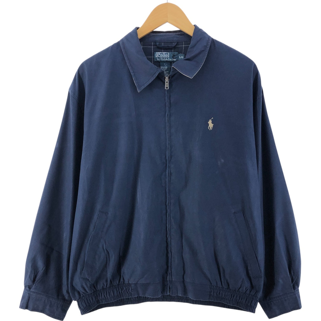 Ralph Lauren POLO by Ralph Lauren Swing Top Sports Jacket Men's L size polyester navy blue type Vintage Second Hand