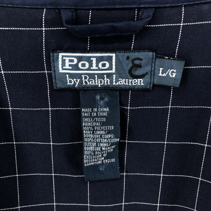 Ralph Lauren POLO by Ralph Lauren Swing Top Sports Jacket Men's L size polyester navy blue type Vintage Second Hand