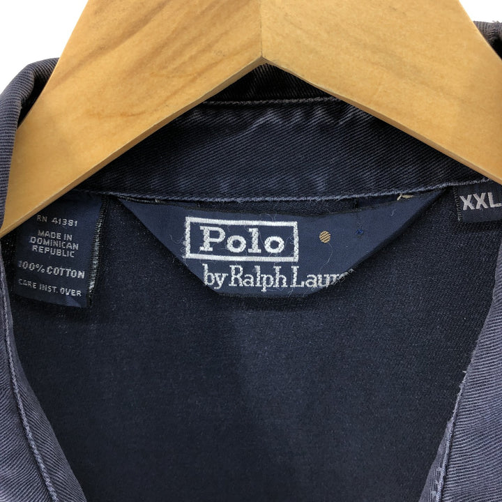 Ralph Lauren POLO by Ralph Lauren Swing Top Sports Jacket Men's XXL cotton navy blue type Vintage Second Hand