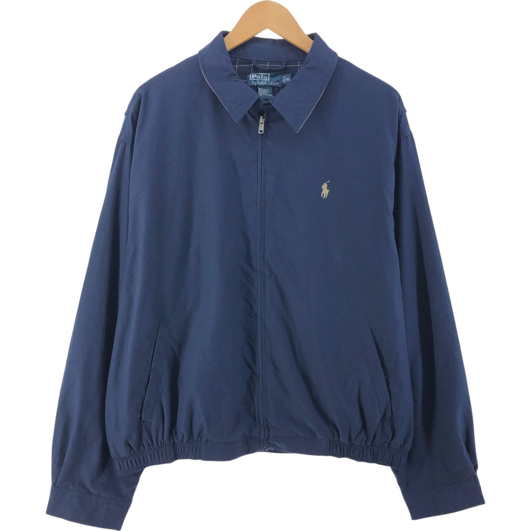 Ralph Lauren POLO by Ralph Lauren Swing Top Sports Jacket Men's XL polyester navy blue type Vintage Second Hand