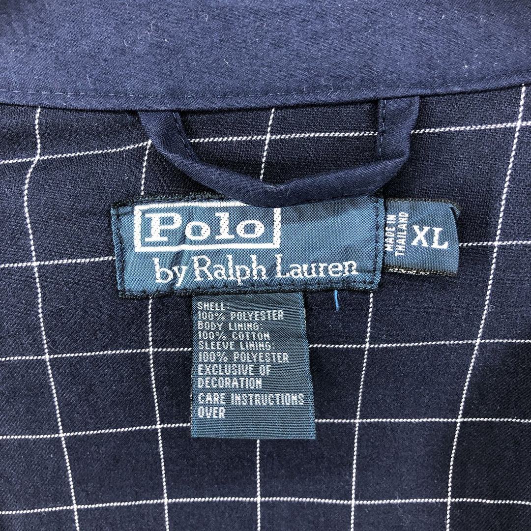 Ralph Lauren POLO by Ralph Lauren Swing Top Sports Jacket Men's XL polyester navy blue type Vintage Second Hand