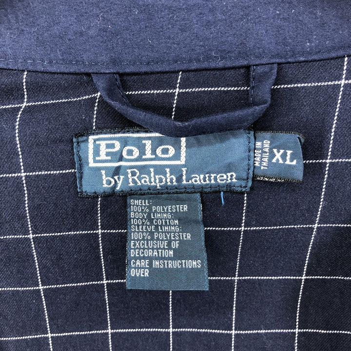 Ralph Lauren POLO by Ralph Lauren Swing Top Sports Jacket Men's XL polyester navy blue type Vintage Second Hand