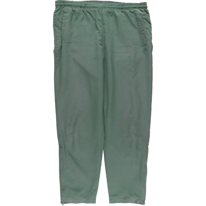 00'S Adidas warm-up pants, nylon pants, rustling pants, men's size L polyester Khaki type Vintage Second Hand