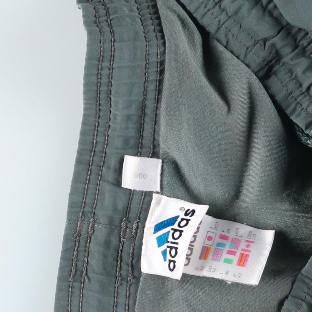 00'S Adidas warm-up pants, nylon pants, rustling pants, men's size L polyester Khaki type Vintage Second Hand